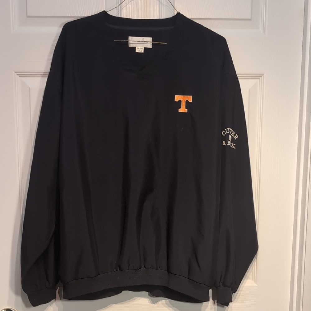 UT University Of Tennessee, Volunteers, Cutter & Buck Black Windbreaker, XXL